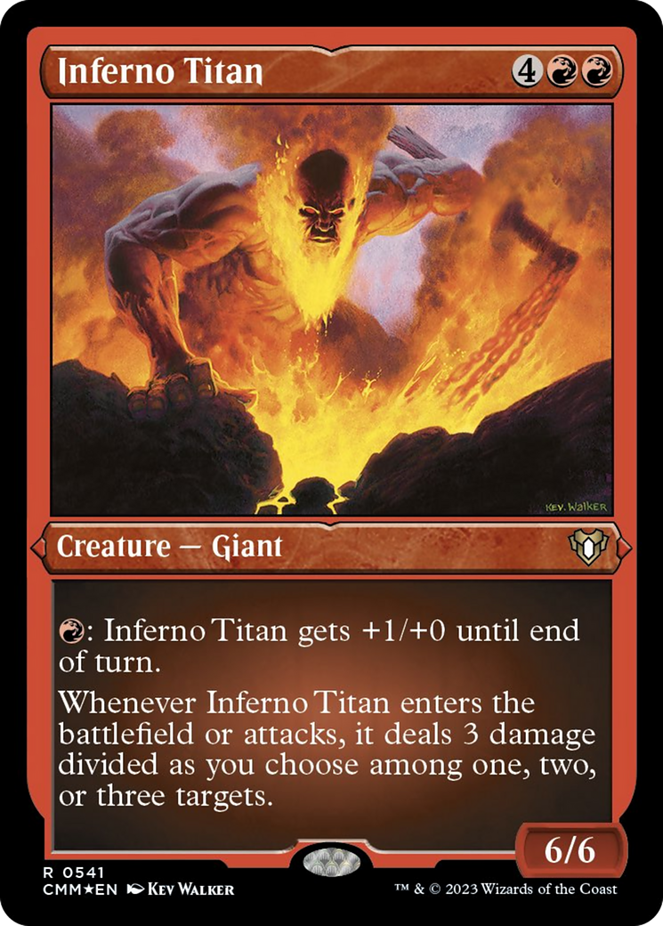 Inferno Titan (Foil Etched) [Commander Masters] | Good Games Cannington