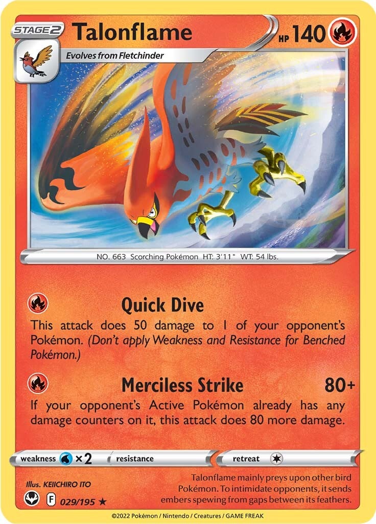 Talonflame (029/195) [Sword & Shield: Silver Tempest] | Good Games Cannington