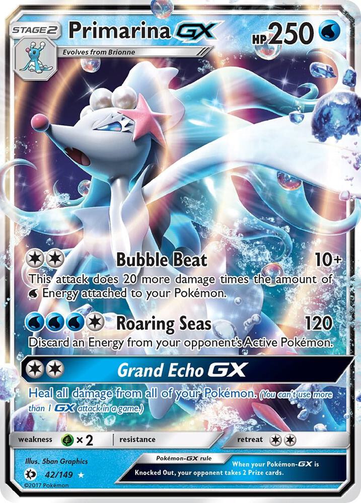 Primarina GX 42/149 (SM Base Set)  - Holofoil | Good Games Cannington