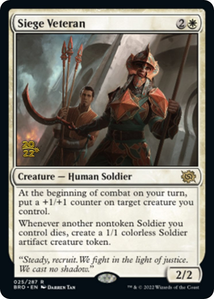 Siege Veteran [The Brothers' War Prerelease Promos] | Good Games Cannington