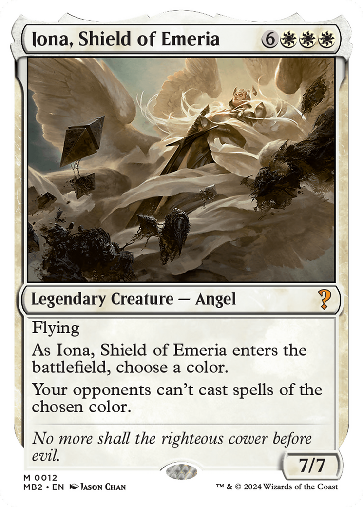 Iona, Shield of Emeria (White Border) [Mystery Booster 2] | Good Games Cannington