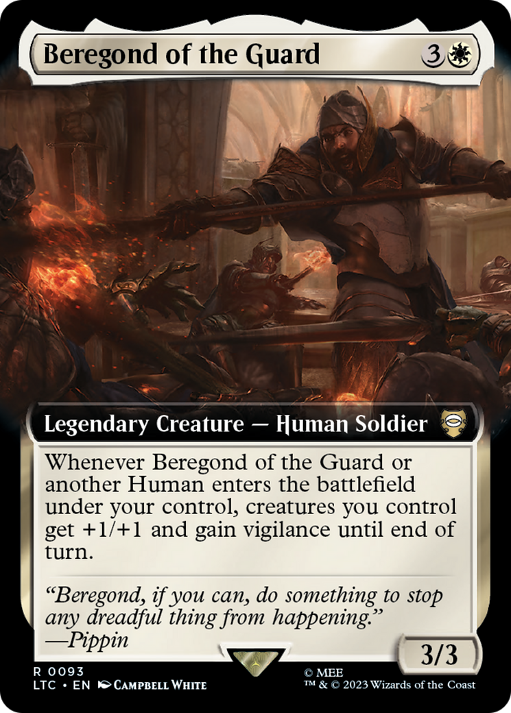 Beregond of the Guard (Extended Art) [The Lord of the Rings: Tales of Middle-Earth Commander] | Good Games Cannington