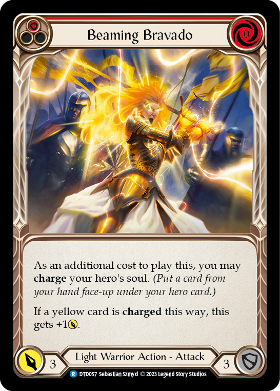 Beaming Bravado (Red) [DTD057] (Dusk Till Dawn)  Rainbow Foil | Good Games Cannington