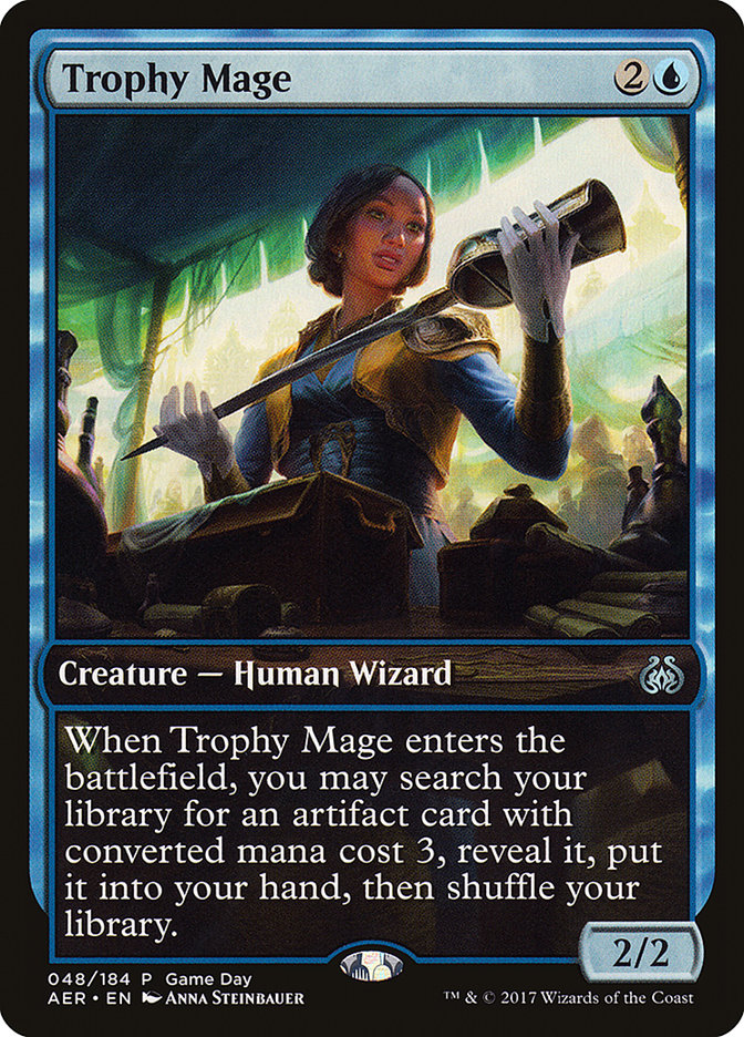 Trophy Mage (Game Day) [Aether Revolt Promos] | Good Games Cannington