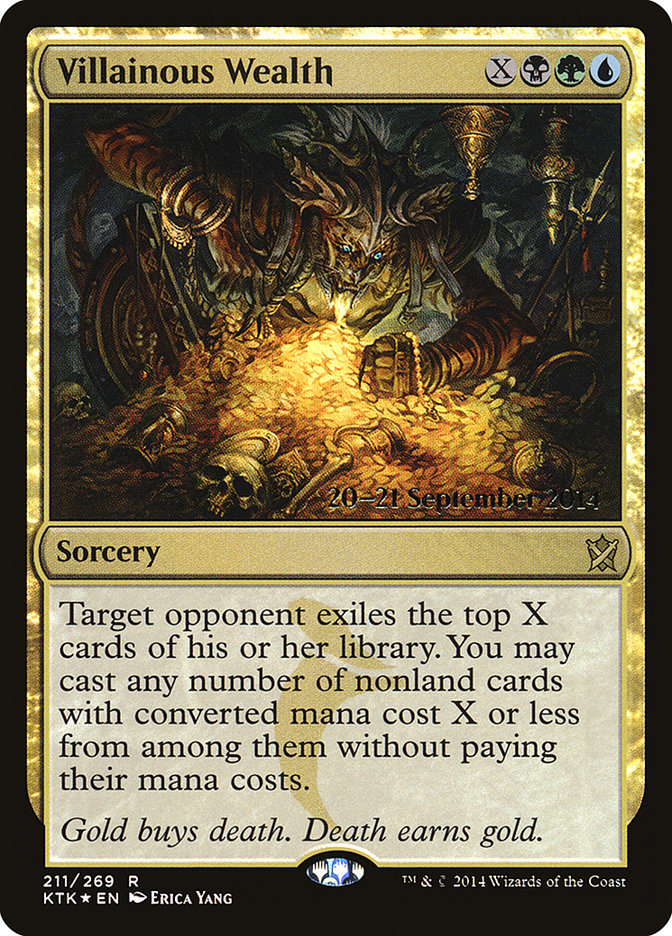 Villainous Wealth [Khans of Tarkir Prerelease Promos] | Good Games Cannington