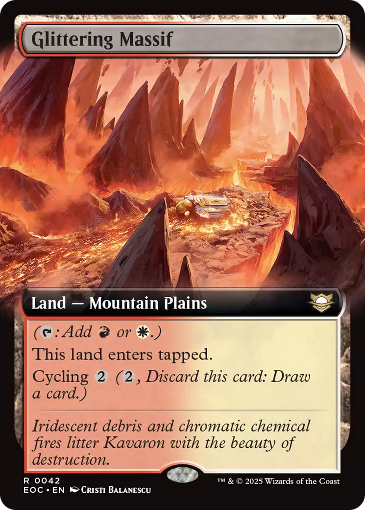 Glittering Massif (Extended Art) [Edge of Eternities Commander] | Good Games Cannington