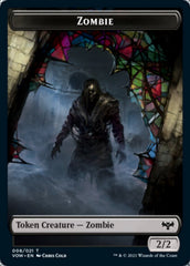 Zombie (008) // Dragon Illusion Double-Sided Token [Innistrad: Crimson Vow Tokens] | Good Games Cannington