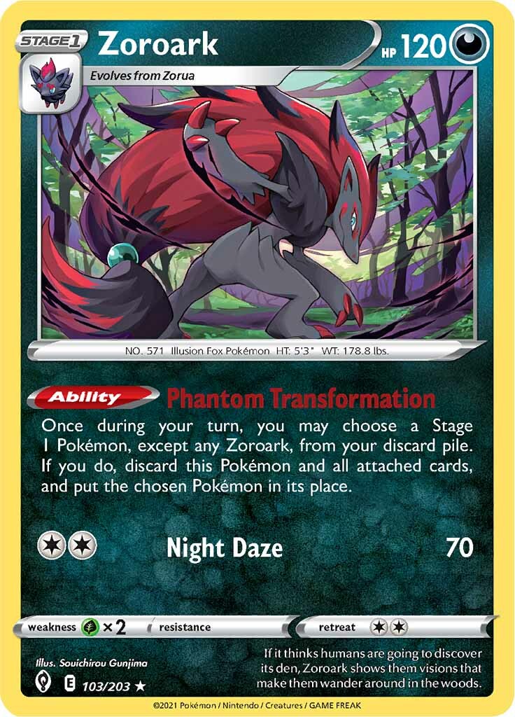 Zoroark (103/203) [Sword & Shield: Evolving Skies] | Good Games Cannington