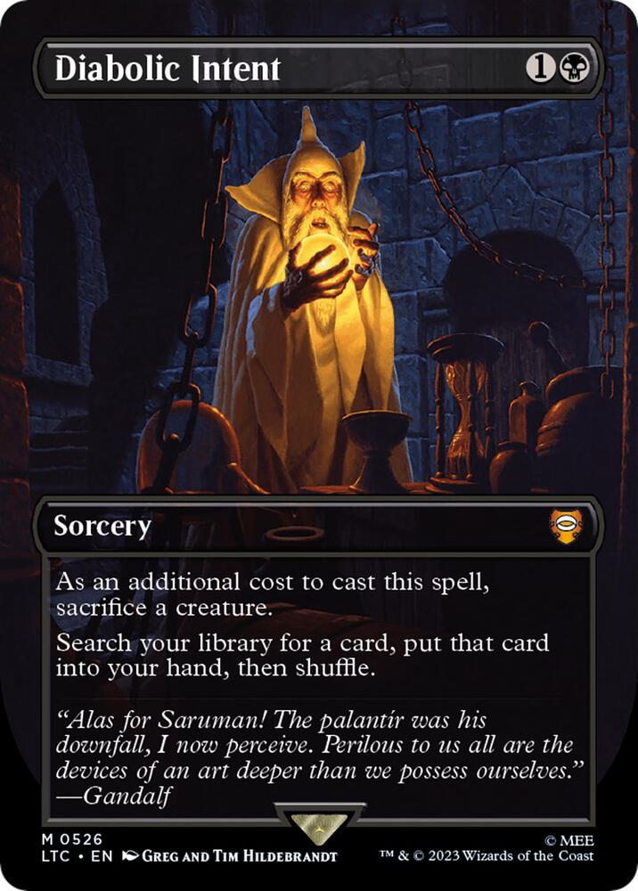 Diabolic Intent Borderless 526 (Commander: The Lord of the Rings: Tales of Middle-earth)  - Borderless | Good Games Cannington