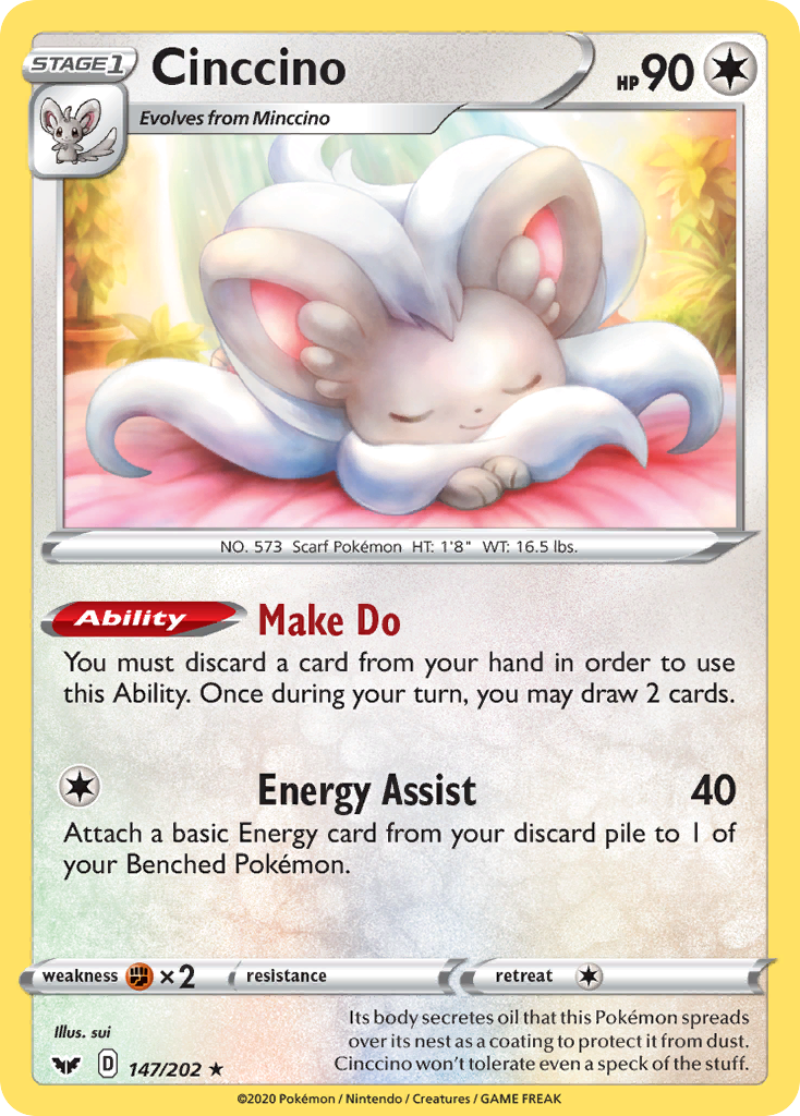 Cinccino (147/202) [Sword & Shield: Base Set] | Good Games Cannington