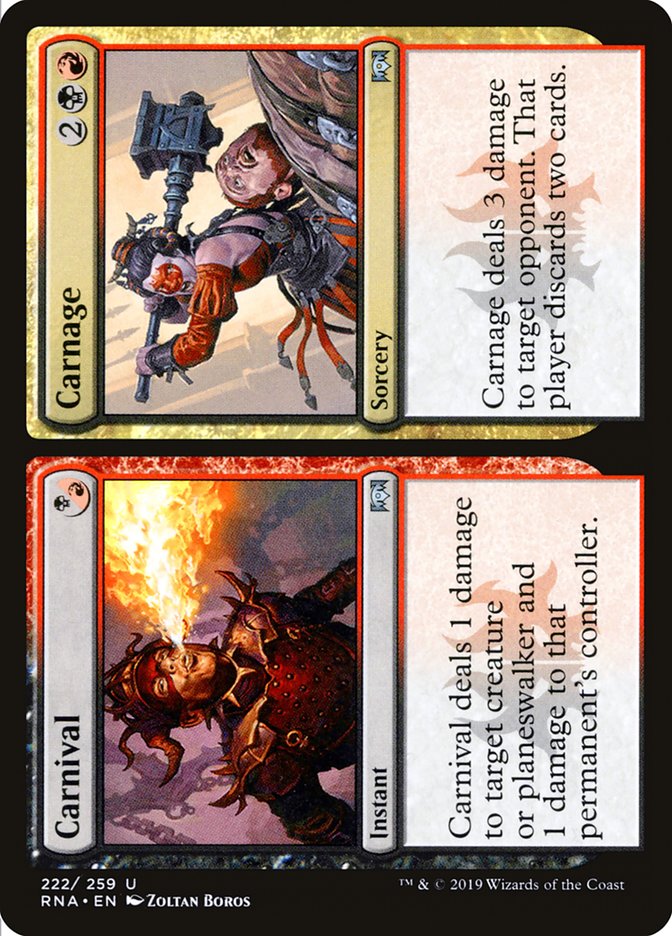 Carnival // Carnage 222/259 (Ravnica Allegiance)  | Good Games Cannington