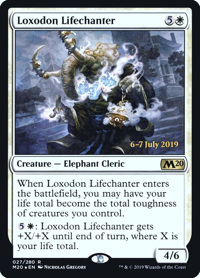 Loxodon Lifechanter [Core Set 2020 Prerelease Promos] | Good Games Cannington