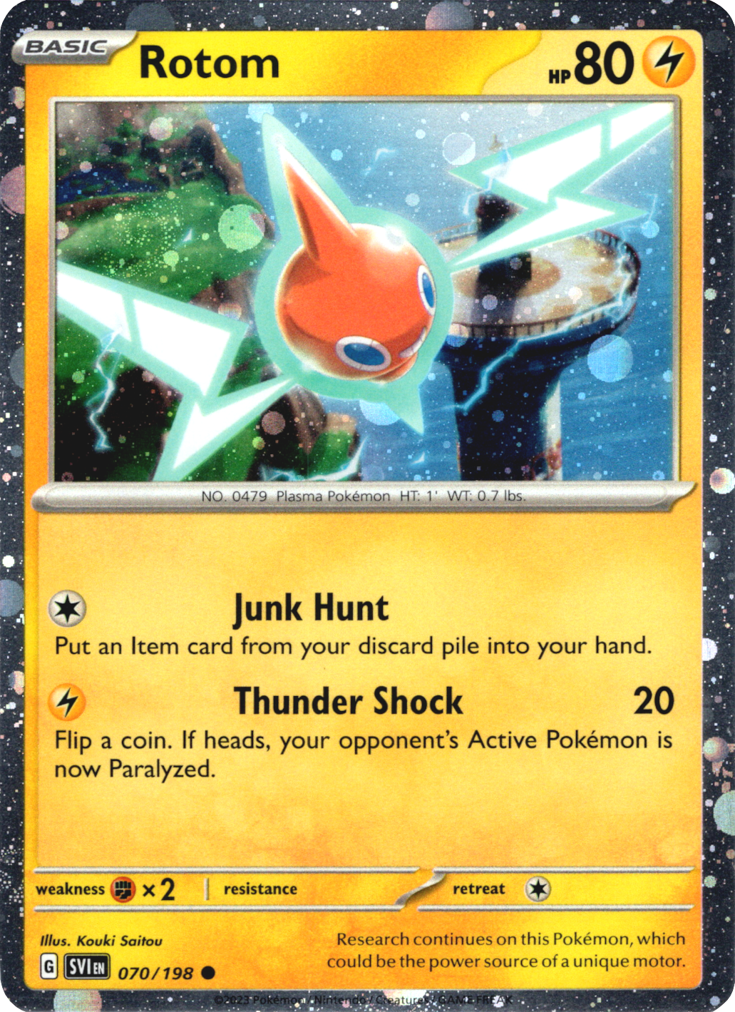 Rotom (070/198) (Theme Deck Exclusive) (Cosmos Holo) [Scarlet & Violet: Black Star Promos] | Good Games Cannington