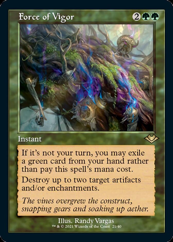 Force of Vigor (Retro) [Modern Horizons] | Good Games Cannington