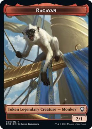 Ragavan // Treasure Double-Sided Token [Dominaria United Commander Tokens] | Good Games Cannington