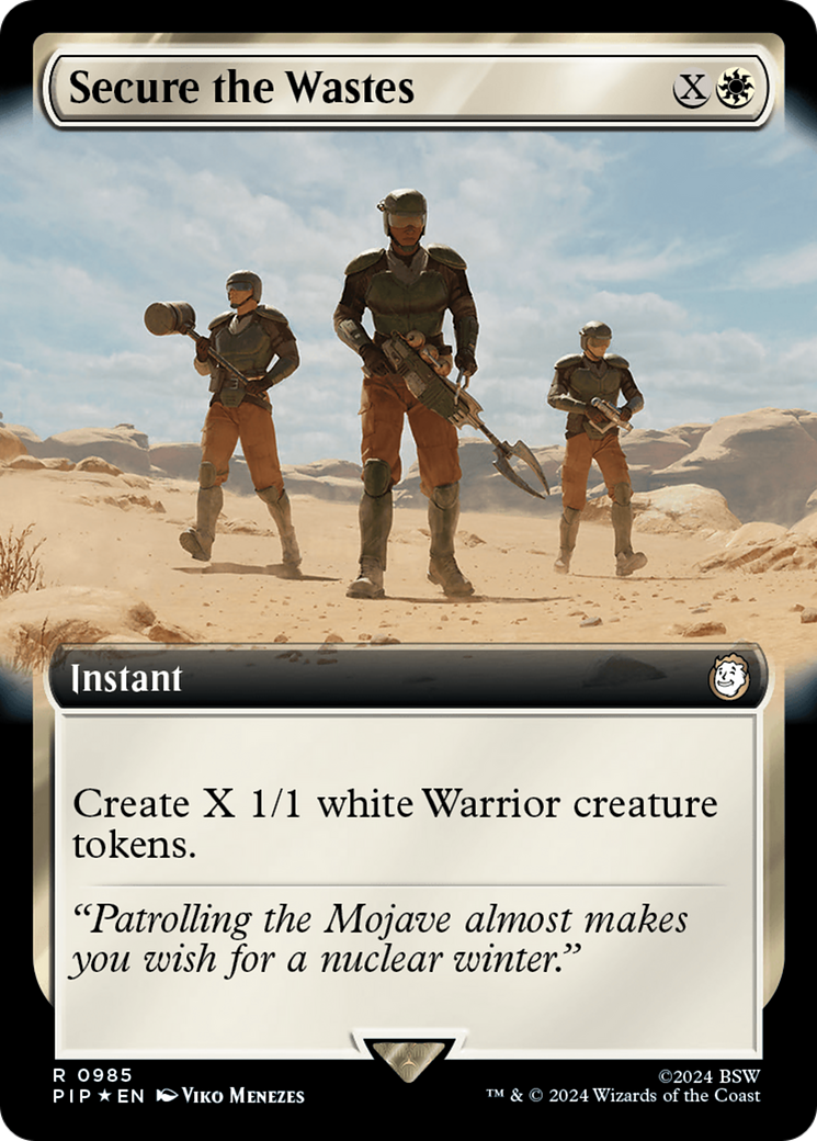 Secure the Wastes (Extended Art) (Surge Foil) [Fallout] | Good Games Cannington