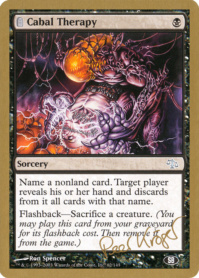 Cabal Therapy (Peer Kroger) (SB) [World Championship Decks 2003] | Good Games Cannington