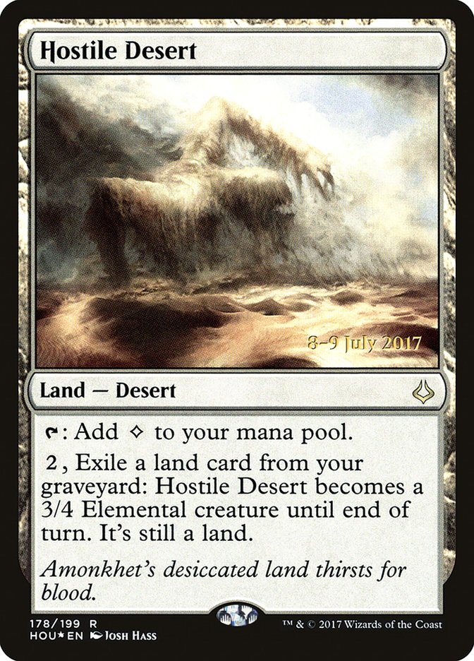 Hostile Desert [Hour of Devastation Prerelease Promos] | Good Games Cannington