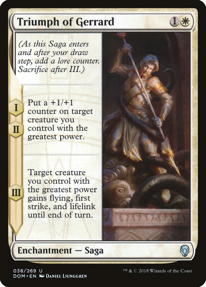 Triumph of Gerrard 38/269 (Dominaria)  | Good Games Cannington