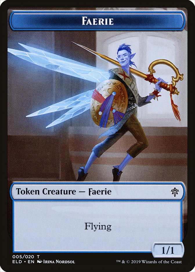 Faerie Token [Throne of Eldraine Tokens] | Good Games Cannington