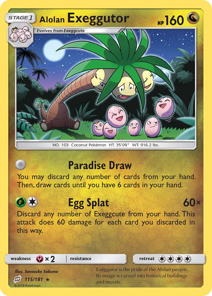 Alolan Exeggutor (115/181) [Sun & Moon: Team Up] | Good Games Cannington