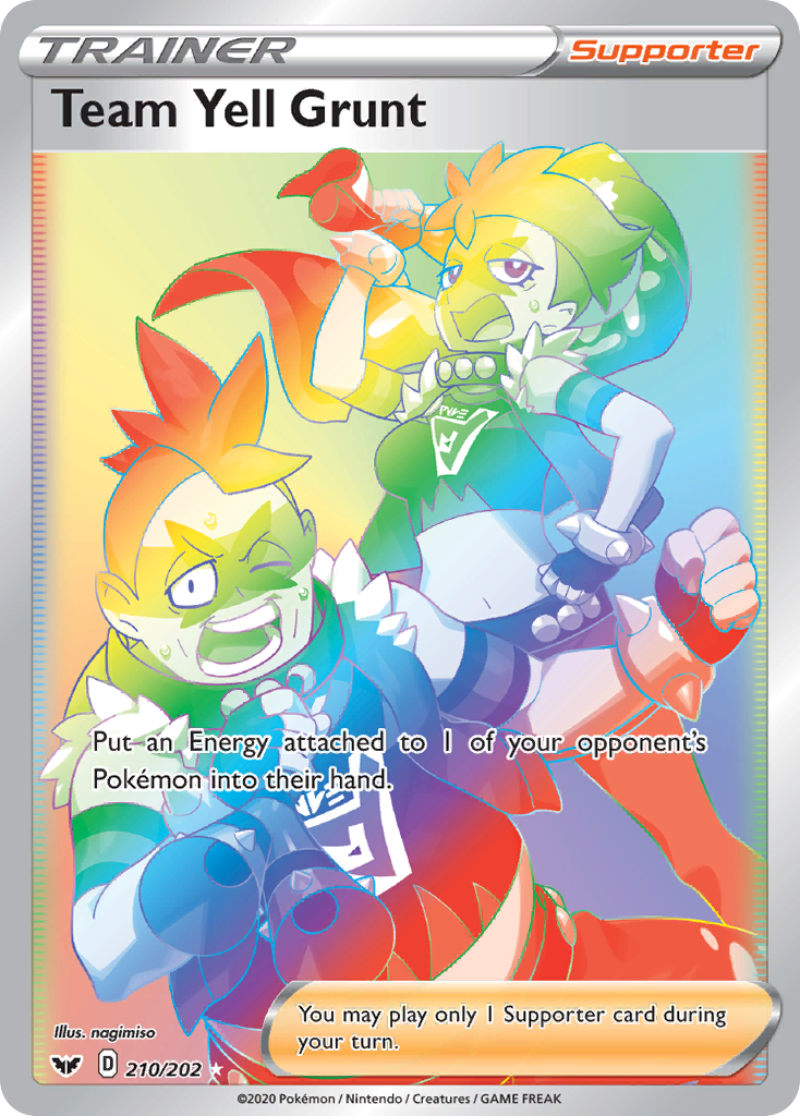 Team Yell Grunt (210/202) [Sword & Shield: Base Set] | Good Games Cannington