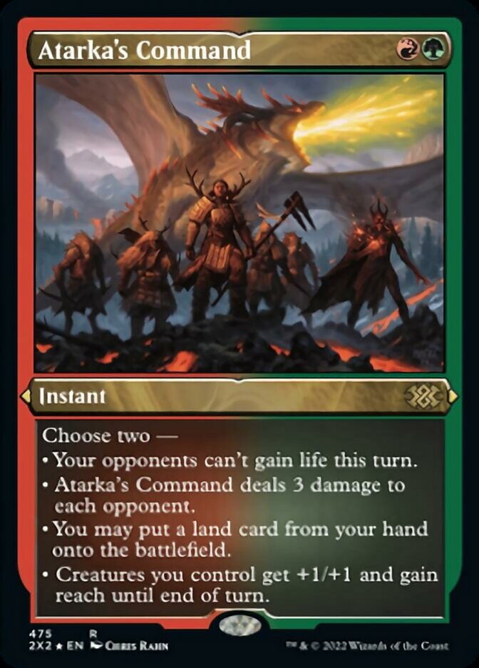 Atarka's Command (Foil Etched) [Double Masters 2022] | Good Games Cannington