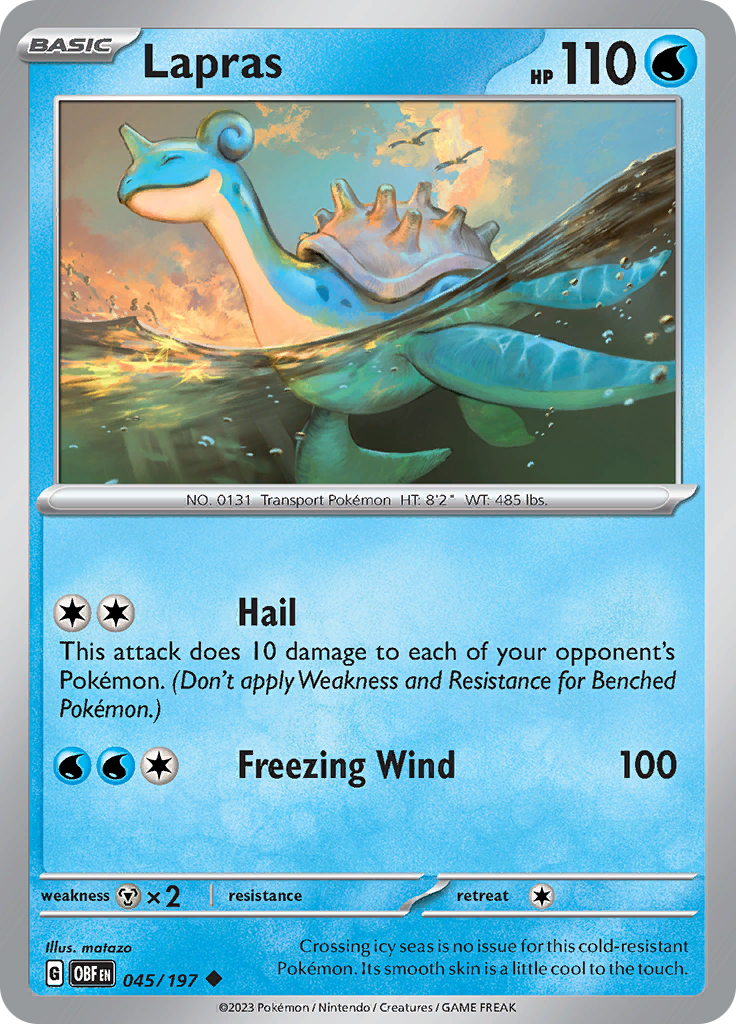 Lapras (045/197) [Scarlet & Violet: Obsidian Flames] | Good Games Cannington