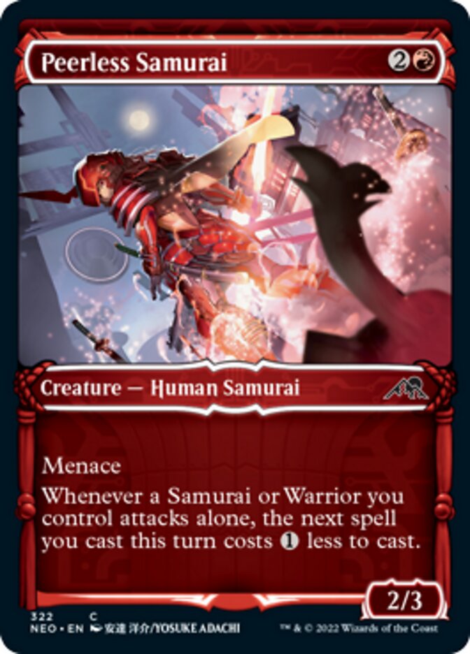 Peerless Samurai (Showcase Samurai) [Kamigawa: Neon Dynasty] | Good Games Cannington
