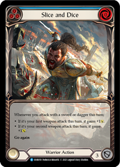 Slice and Dice (Blue) [EVR059] (Everfest)  1st Edition Extended Art Rainbow Foil | Good Games Cannington