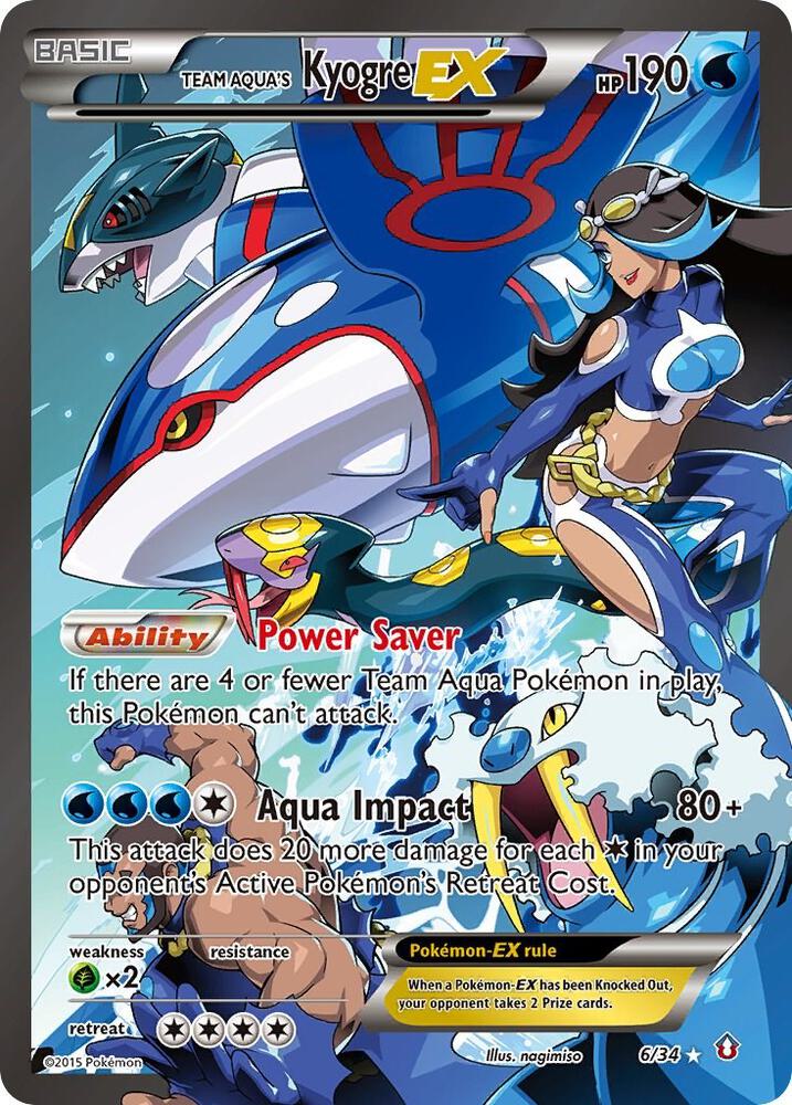 Team Aqua's Kyogre EX 6/34 (Double Crisis)  - Holofoil | Good Games Cannington