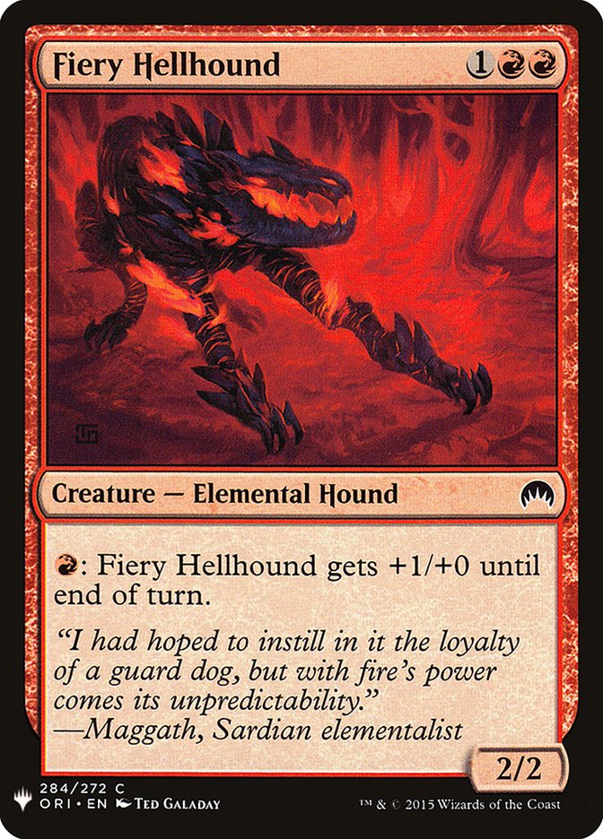 Fiery Hellhound [Mystery Booster] | Good Games Cannington