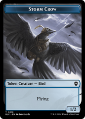 Storm Crow // Bird (003) Double-Sided Token [Bloomburrow Commander Tokens] | Good Games Cannington
