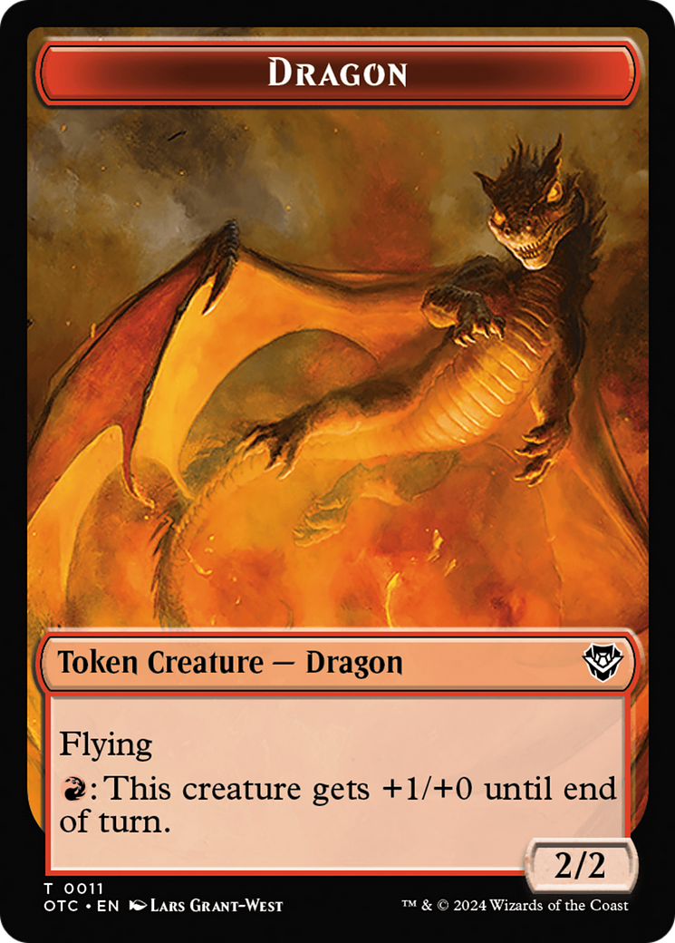 Dragon Egg // Dragon Double-Sided Token [Outlaws of Thunder Junction Commander Tokens] | Good Games Cannington