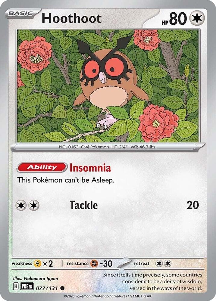 Hoothoot (077/131) [Scarlet & Violet: Prismatic Evolutions] | Good Games Cannington