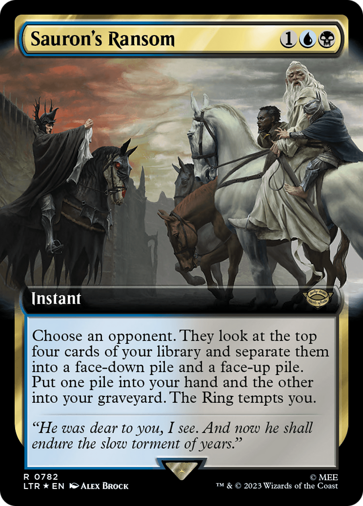 Sauron's Ransom (Extended Art) (Surge Foil) [The Lord of the Rings: Tales of Middle-Earth] | Good Games Cannington