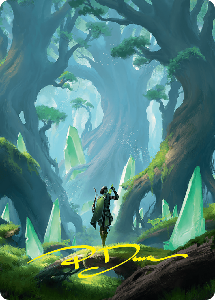 Forest Art Card (25/54) (Gold-Stamped Signature) [Foundations Art Series] | Good Games Cannington