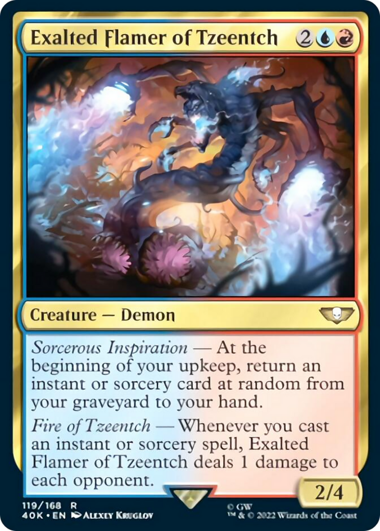Exalted Flamer of Tzeentch (Surge Foil) [Warhammer 40,000] | Good Games Cannington