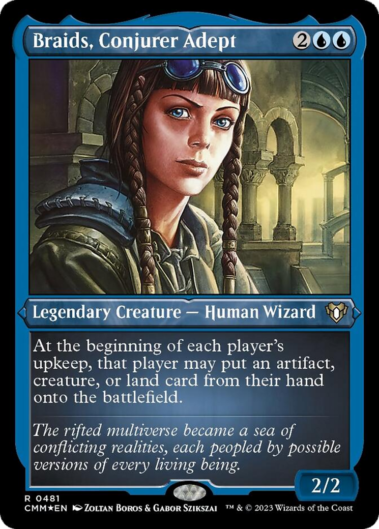 Braids, Conjurer Adept (Foil Etched) [Commander Masters] | Good Games Cannington