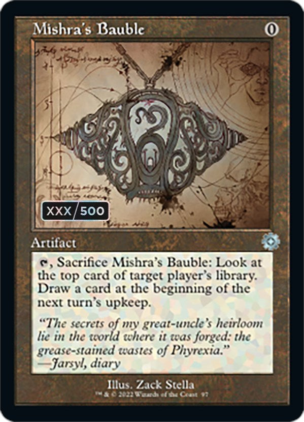 Mishra's Bauble (Retro Schematic) (Serialized) [The Brothers' War Retro Artifacts] | Good Games Cannington