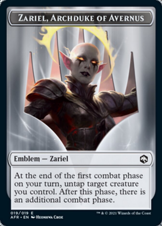 Wolf // Zariel, Archduke of Avernus Emblem Double-Sided Token [Dungeons & Dragons: Adventures in the Forgotten Realms Tokens] | Good Games Cannington