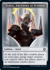 Wolf // Zariel, Archduke of Avernus Emblem Double-Sided Token [Dungeons & Dragons: Adventures in the Forgotten Realms Tokens] | Good Games Cannington