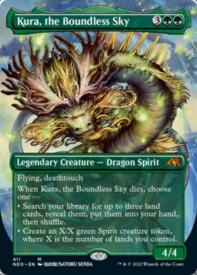 Kura, the Boundless Sky (Borderless Alternate Art) [Kamigawa: Neon Dynasty] | Good Games Cannington