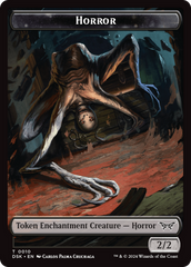Horror // Copy Double-Sided Token [Duskmourn: House of Horror Tokens] | Good Games Cannington
