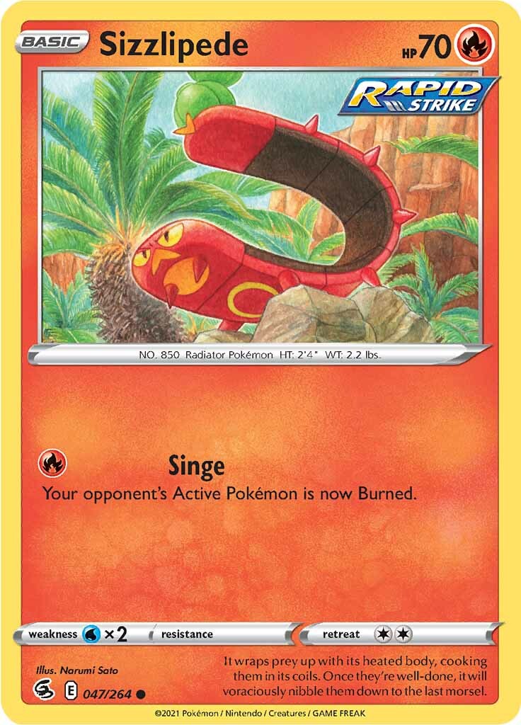 Sizzlipede (047/264) [Sword & Shield: Fusion Strike] | Good Games Cannington
