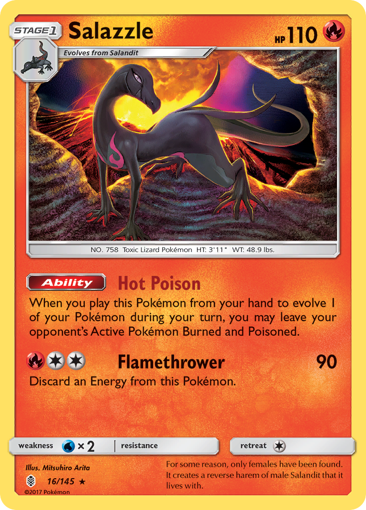Salazzle (16/145) [Sun & Moon: Guardians Rising] | Good Games Cannington