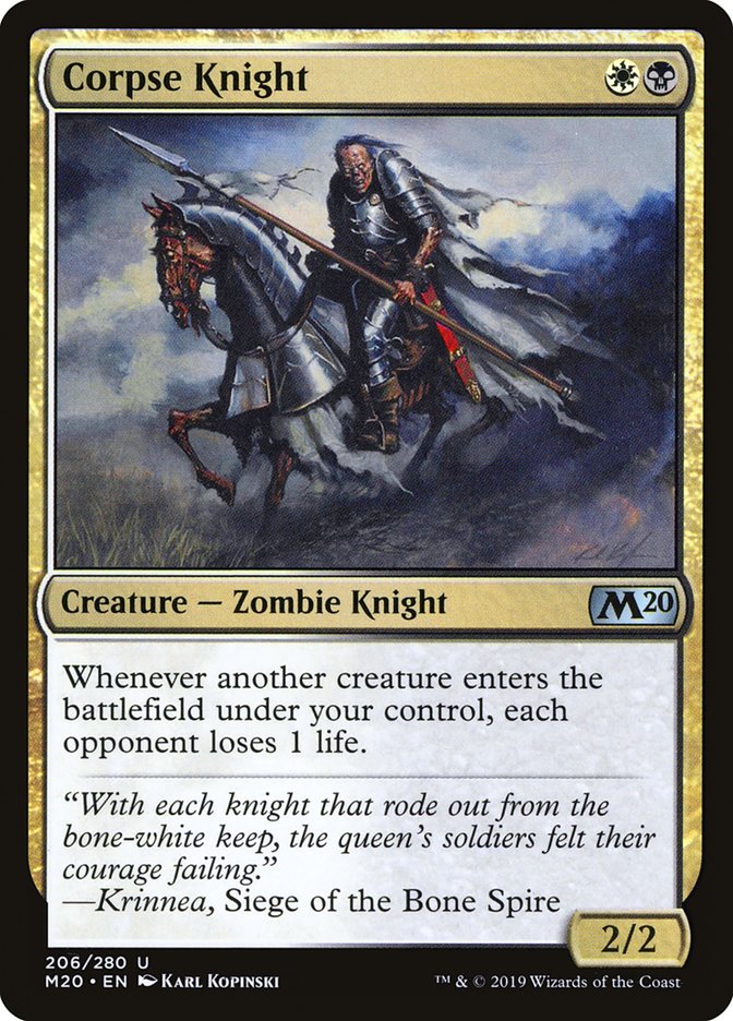 Corpse Knight (2/2) [Core Set 2020] | Good Games Cannington