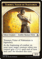 Temmet, Vizier of Naktamun // Zombie Double-Sided Token [Amonkhet Tokens] | Good Games Cannington