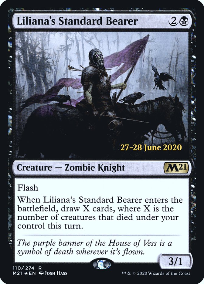 Liliana's Standard Bearer [Core Set 2021 Prerelease Promos] | Good Games Cannington