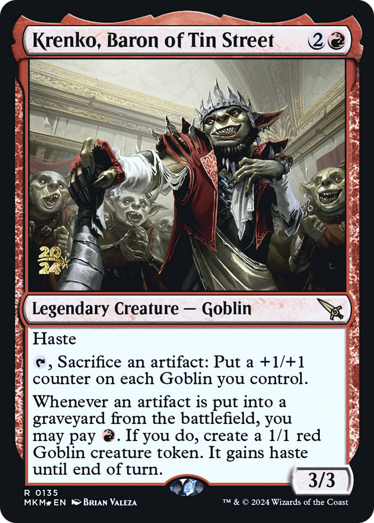 Krenko, Baron of Tin Street [Murders at Karlov Manor Prerelease Promos] | Good Games Cannington